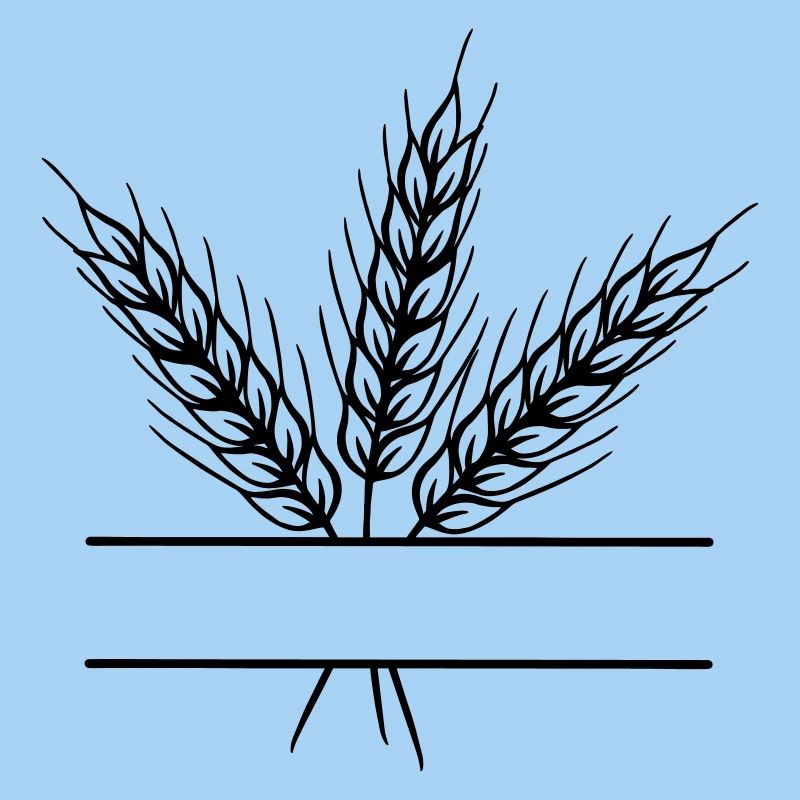 Text banner three grain stems