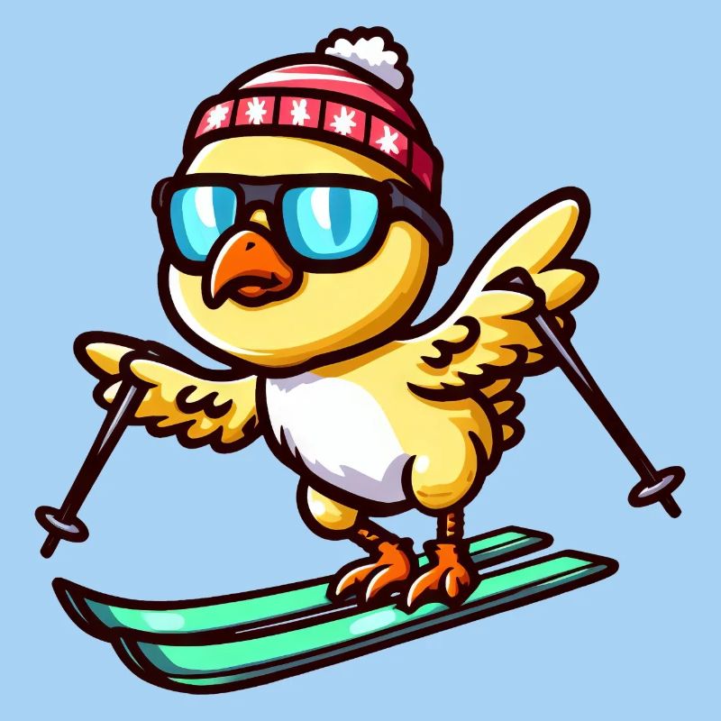 Chicken Chicks on Skis - Cuter