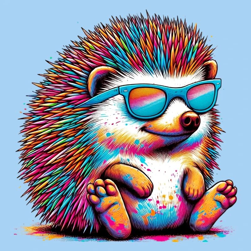 Hérisson avec lunettes de soleil