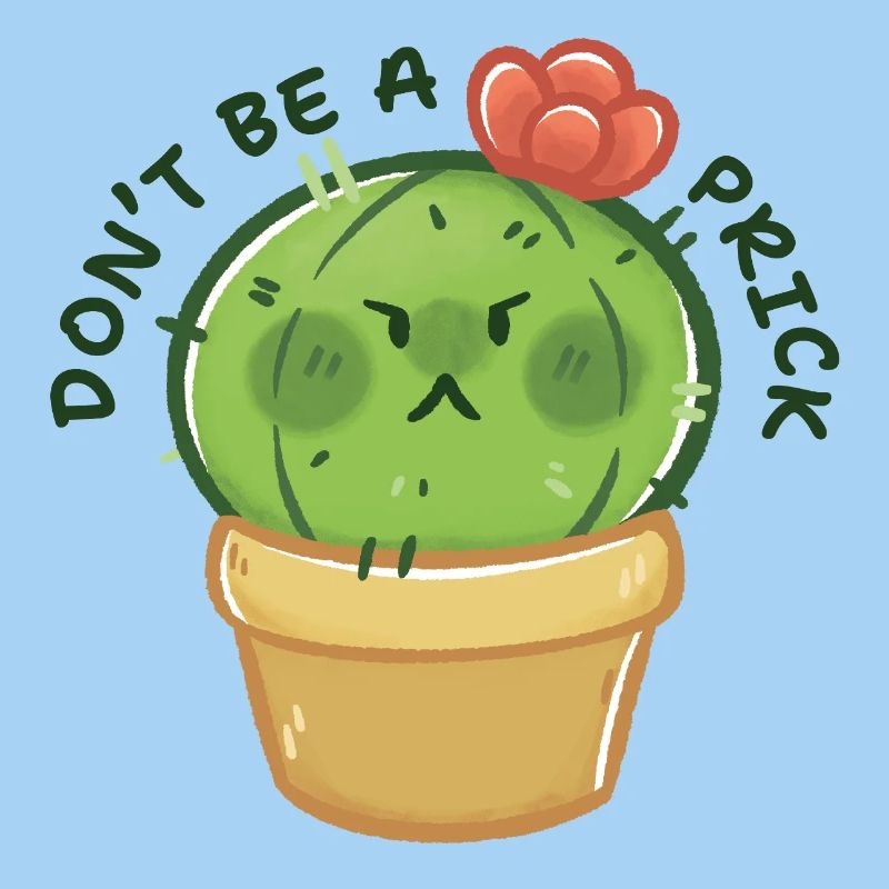 Grumpy Cactus with Message