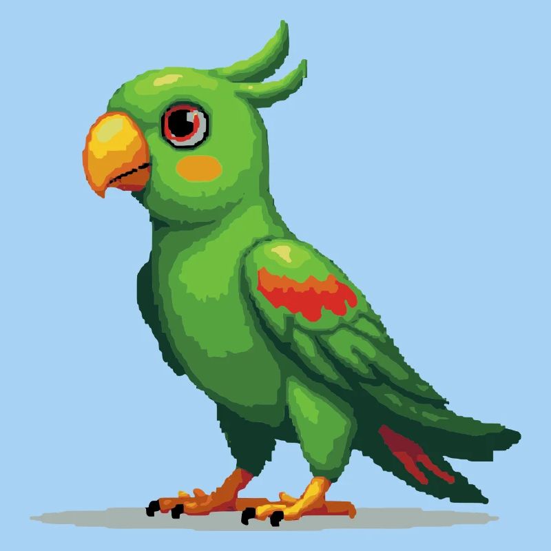 Pixel Parrot – Style rétro 8 bits