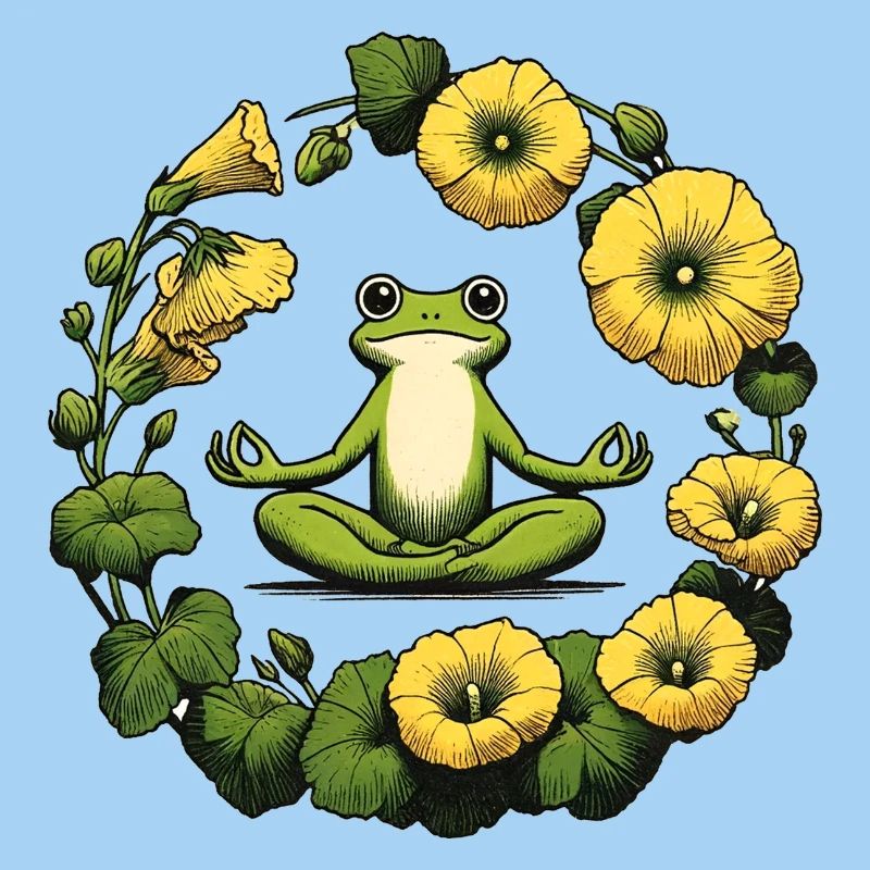 Peaceful Frog Meditation Circle