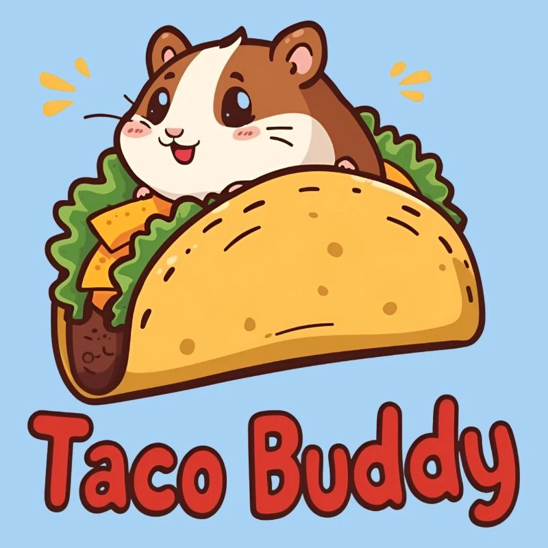 Taco Buddy - Conception de hamster de dessin animé