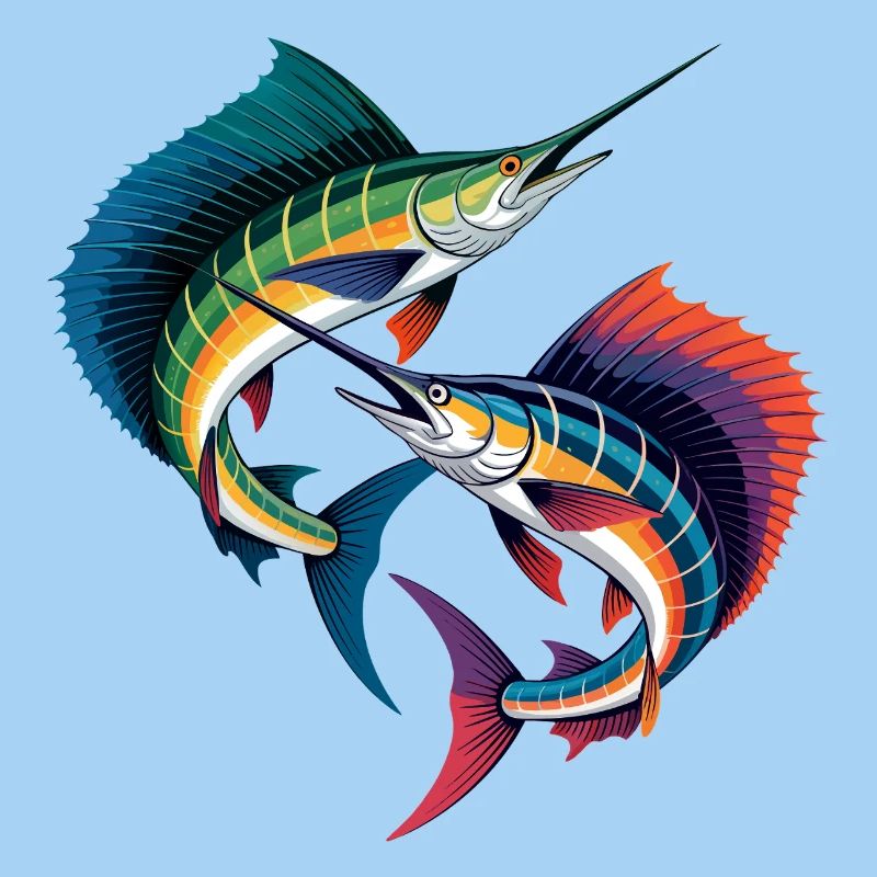 Double Marlin coloré