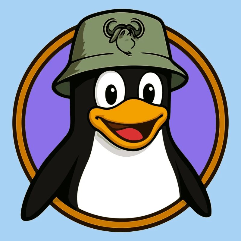 Tux Linux + GNU Hut