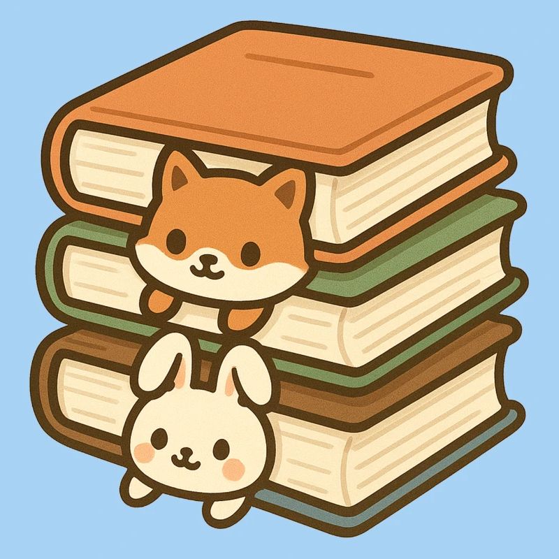 Kawaii Book Stack Duo