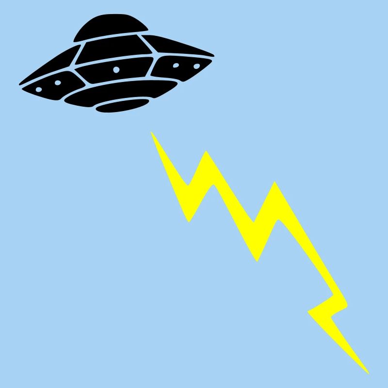 UFO Invasion Lightning Attack Alien Vector