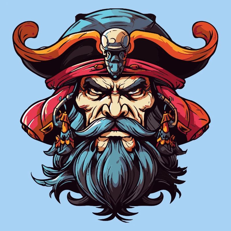 Pirat mit Bart Comic