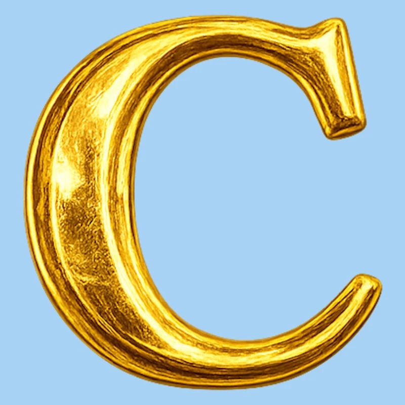 Design du monogramme en C doré
