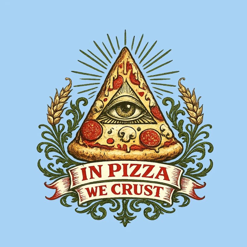 Motto der Pizza Pyramid Augenkruste