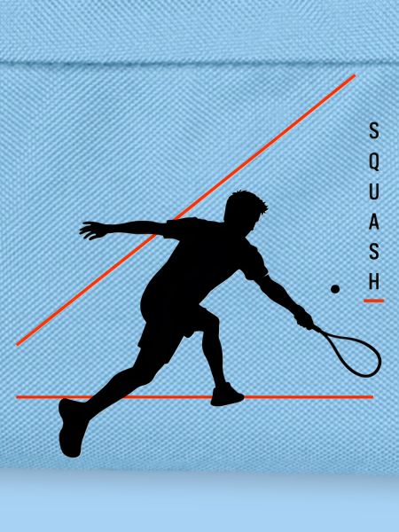 Squash Silhouette mit Neonlinien