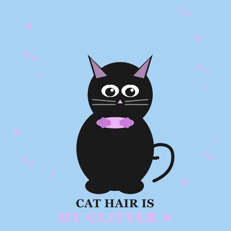Charme chatte pailleté avec collier violet