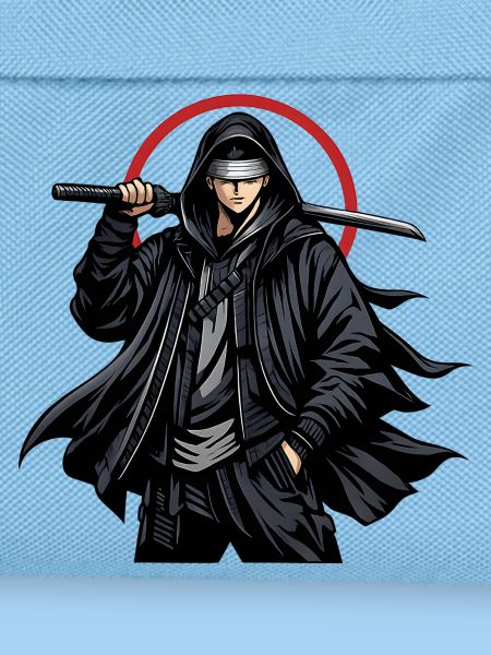 Schwarzer Ninja mit Klinge
