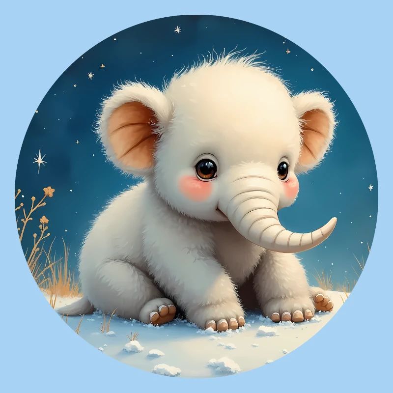 Bébé Éléphant sur le Sable