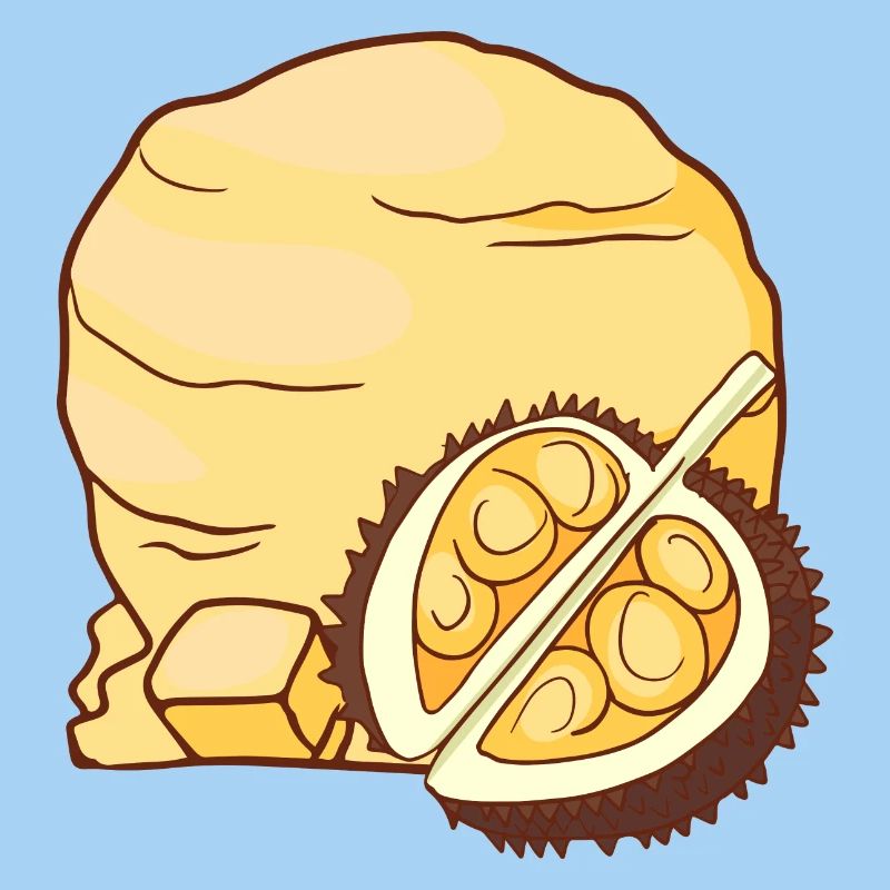 Durian Eis Speiseeis Eiskrem Eiscreme Kugeleis