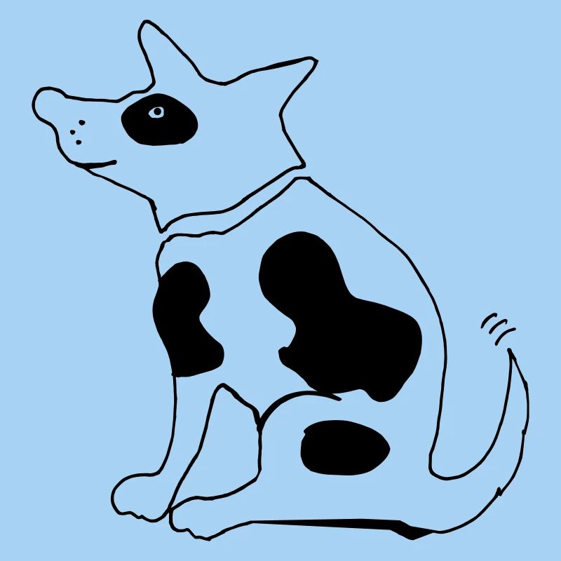 Drôle de chien tacheté, terrier