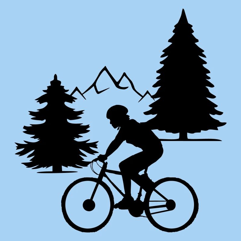 Cycliste dans la nature