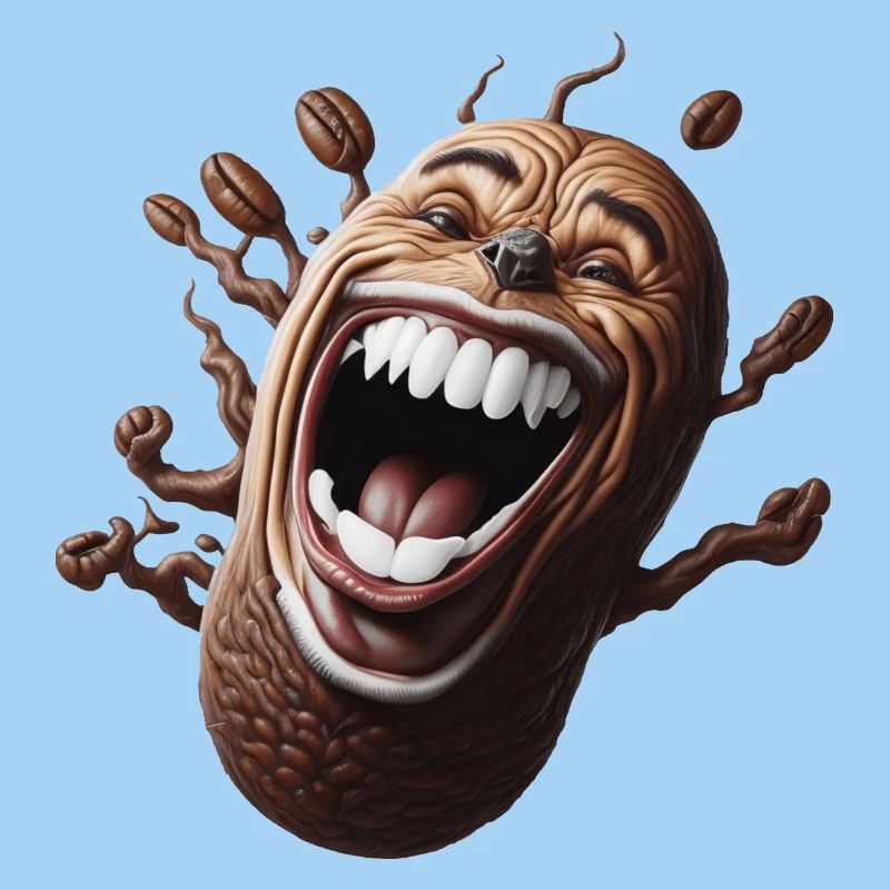 Glückliche Kaffeebohne