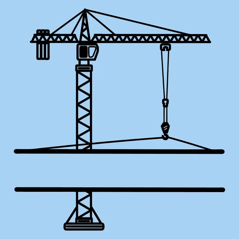 Construction crane with banner