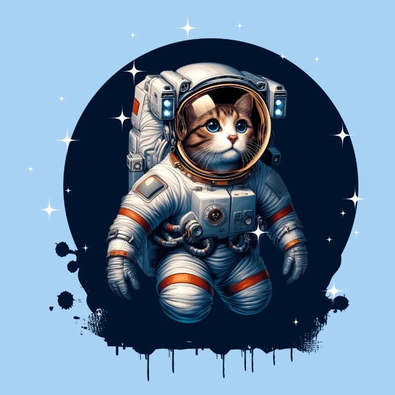 Un chat en costume d’astronaute