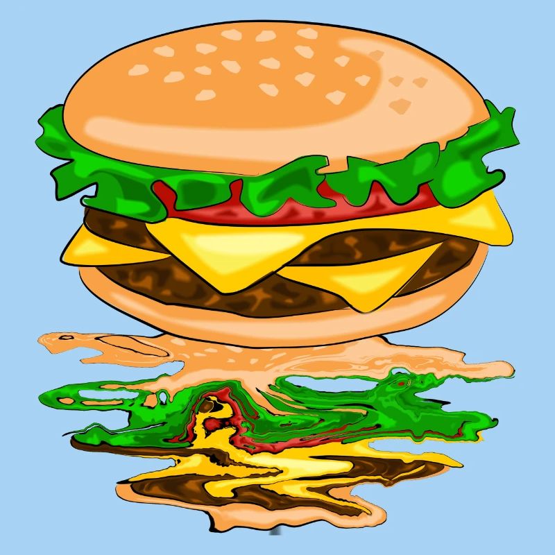 Hamburger mit einer Spiegelung