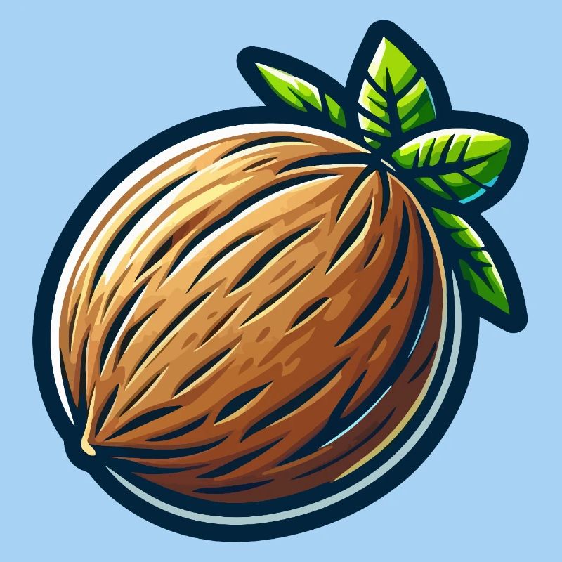 Noix tropicale dessinée