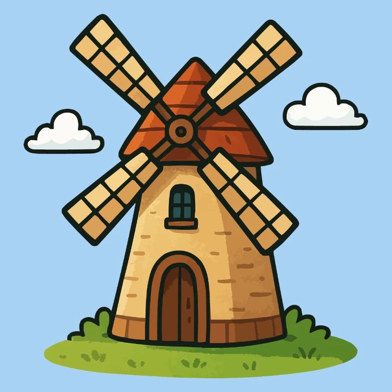 Moulin à vent de conte de fées