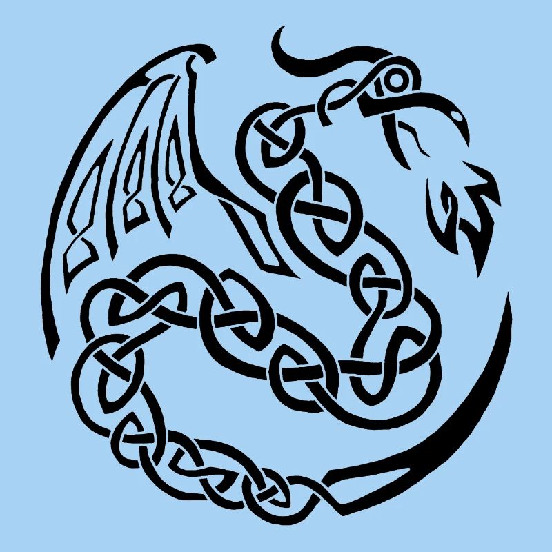 Dragon celte noir