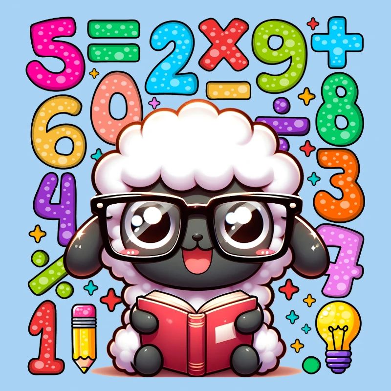 Lunettes de lecture Number Day Math Sheep