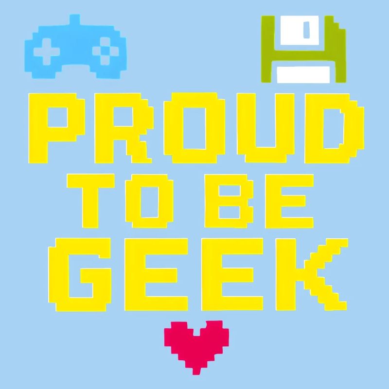 Stolzer Retro-Pixel-Geek