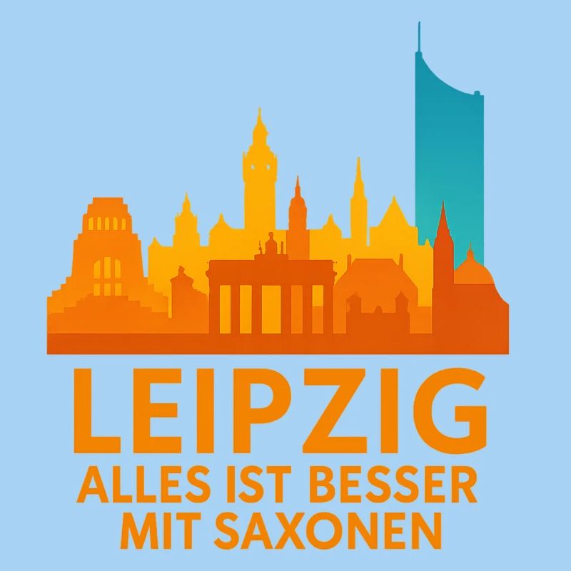 Leipzig Skyline Saxonen Saying