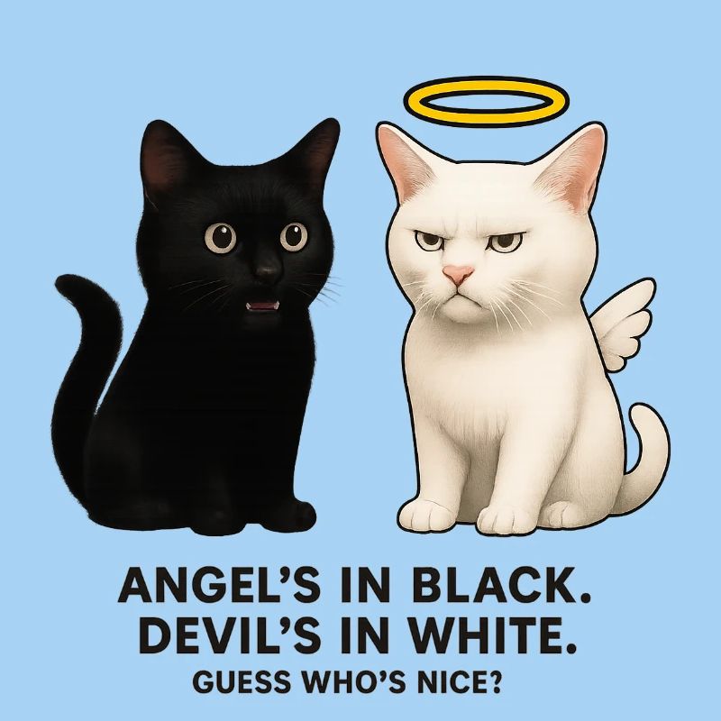 Engel gegen Teufel Katzen