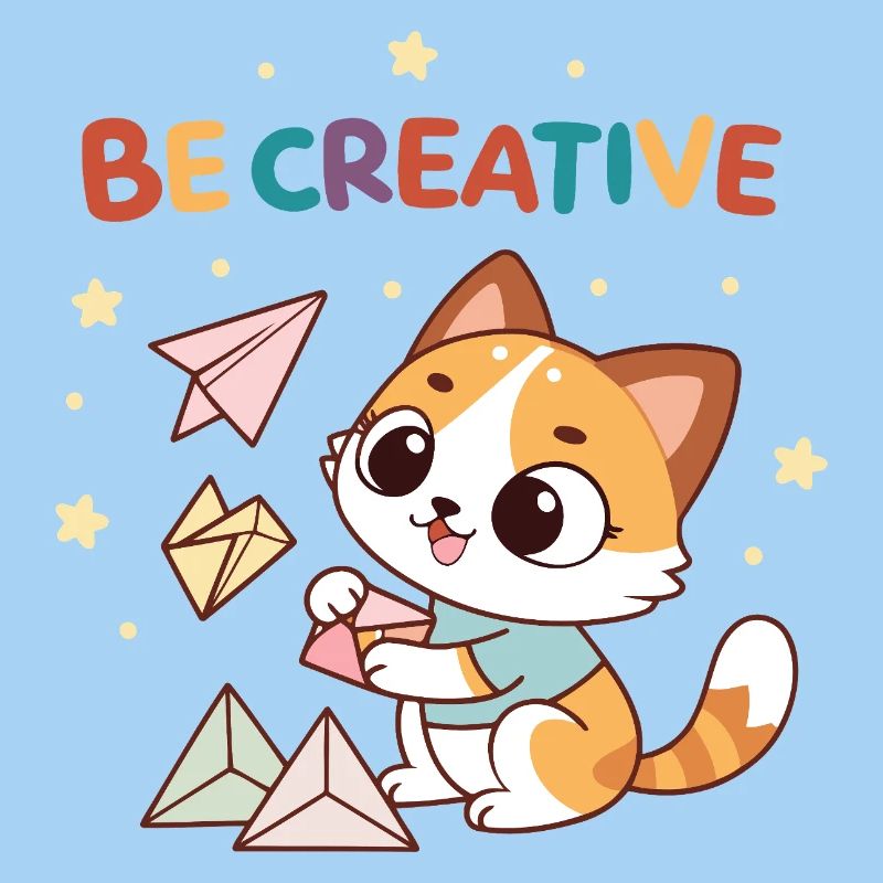Creative Kitten and Paper Planes