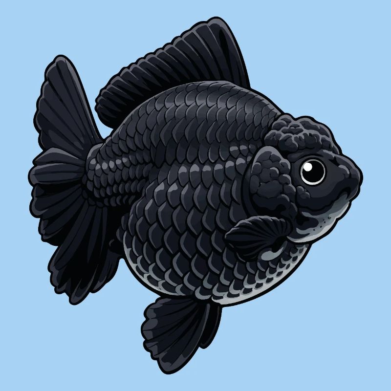 Dark Black Jumbo Oranda HQ Goldfish