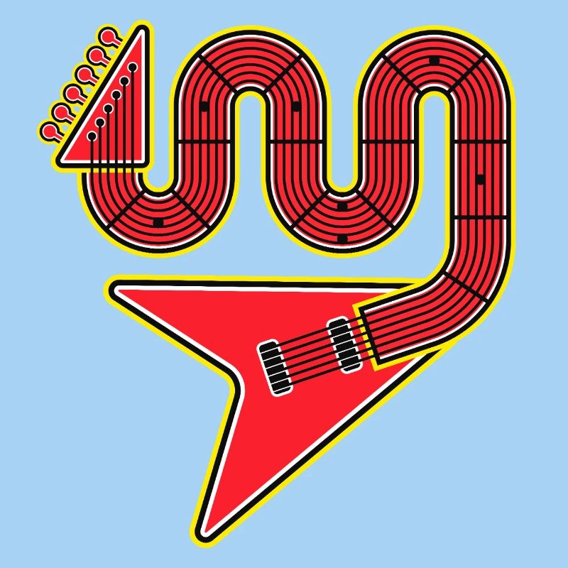 Rote Abstract Shape E-Gitarre