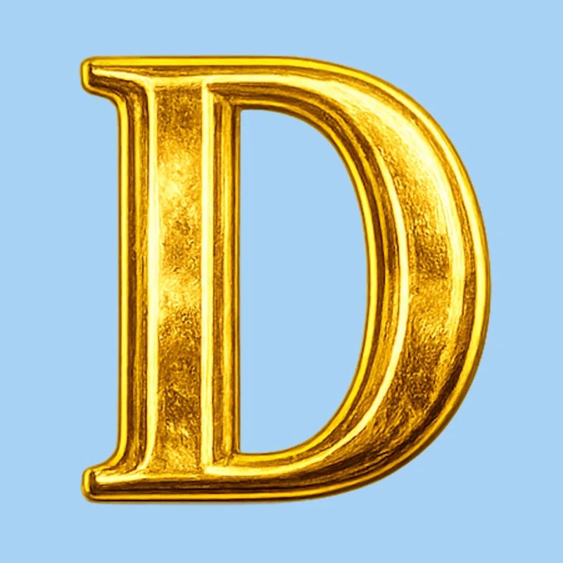 Goldenes D Monogramm