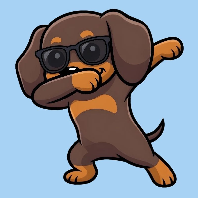 Dabbing Dackel alias Teckel
