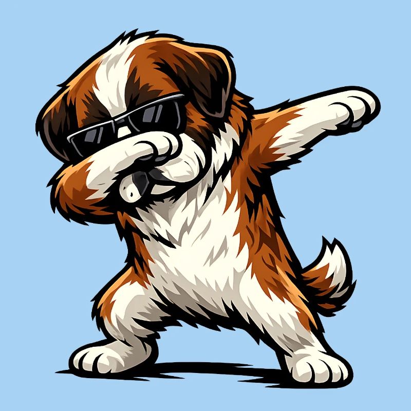 Dabbing Bernhardiner