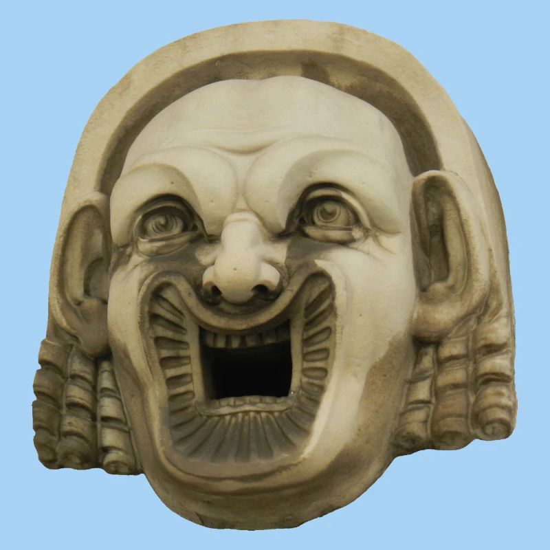 Lachende Steinmaske