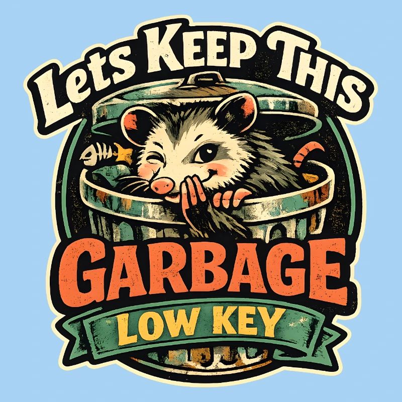 Garbage Low Key Waschbär