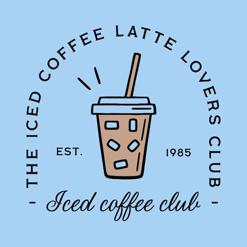 Eiskaffee Iced Latte Ästhetik lustig