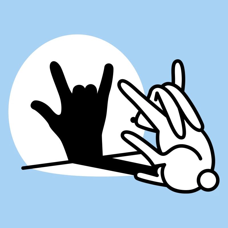 Rabbit shadow hand ROCK music HARD ROCK fan