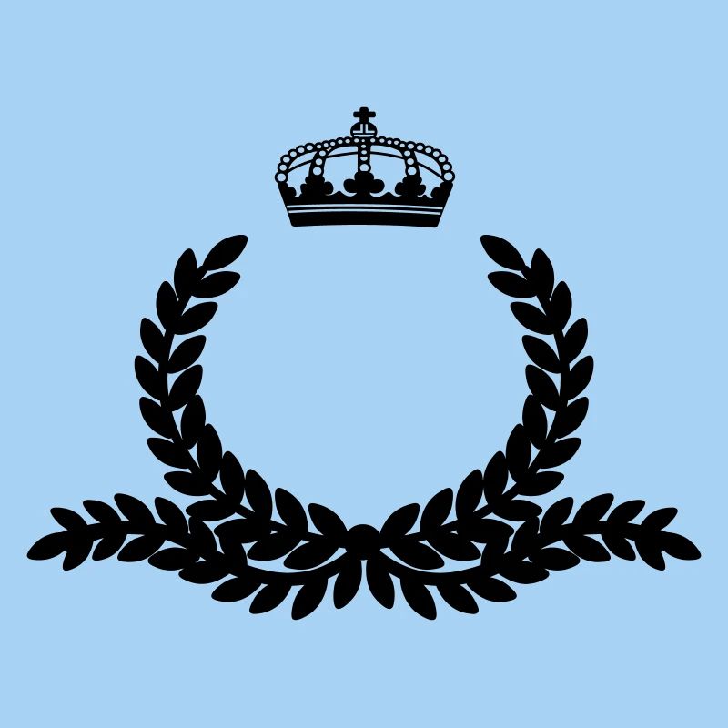 Couronne de laurier ornée avec couronne