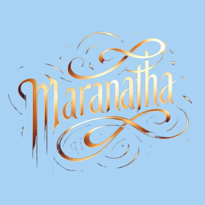 Maranatha Gold Script Swirls