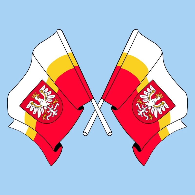 Deux drapeaux Petite Pologne