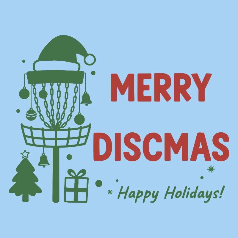 Panier de disc golf Joyeux Discmas Joyeuses Fêtes