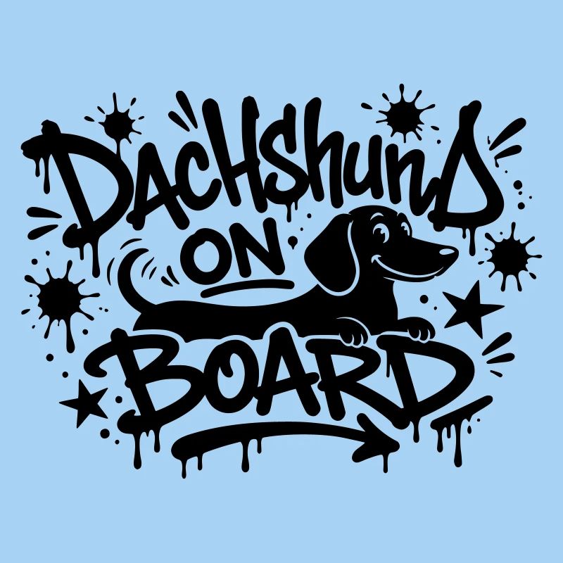 Dachshund On Board Dackel Motiv
