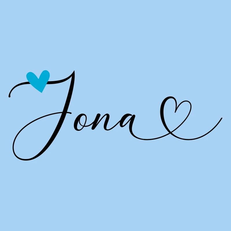Jona Name First name Calligraphy Heart