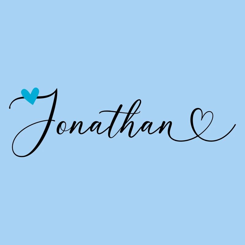 Jonathan Name Vorname Kalligrafieherz