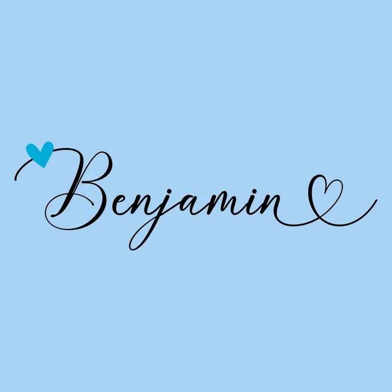 Benjamin Last name First name Calligraphy heart